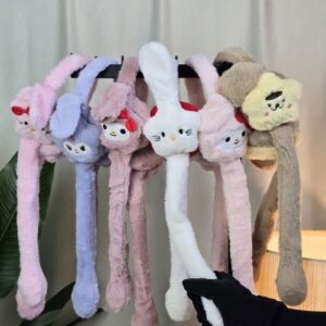 Cute Animal Plush Ear Muffs for Kids – Washable Musical