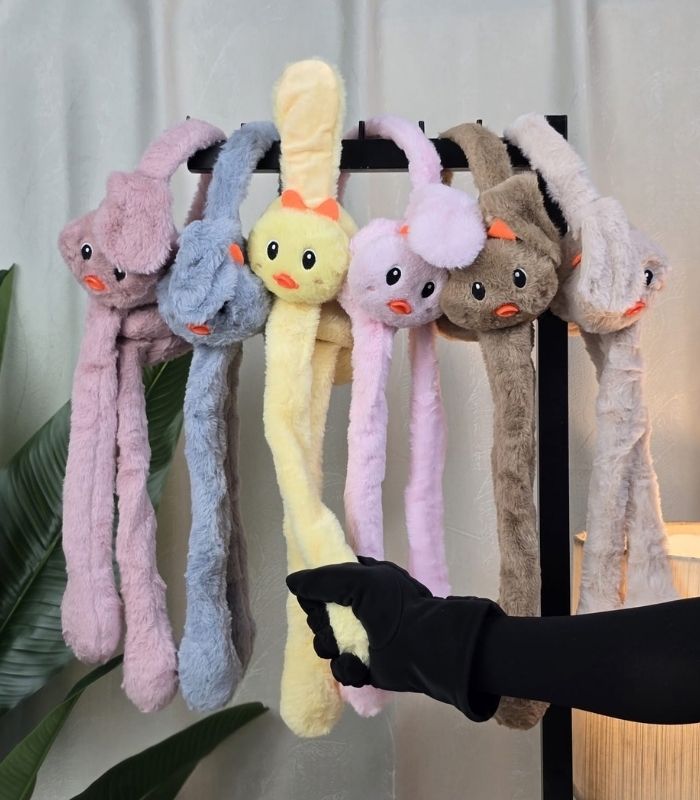 Funny Bunny Plush Ear Muffs for Kids – Interactive Moving Ears Headband